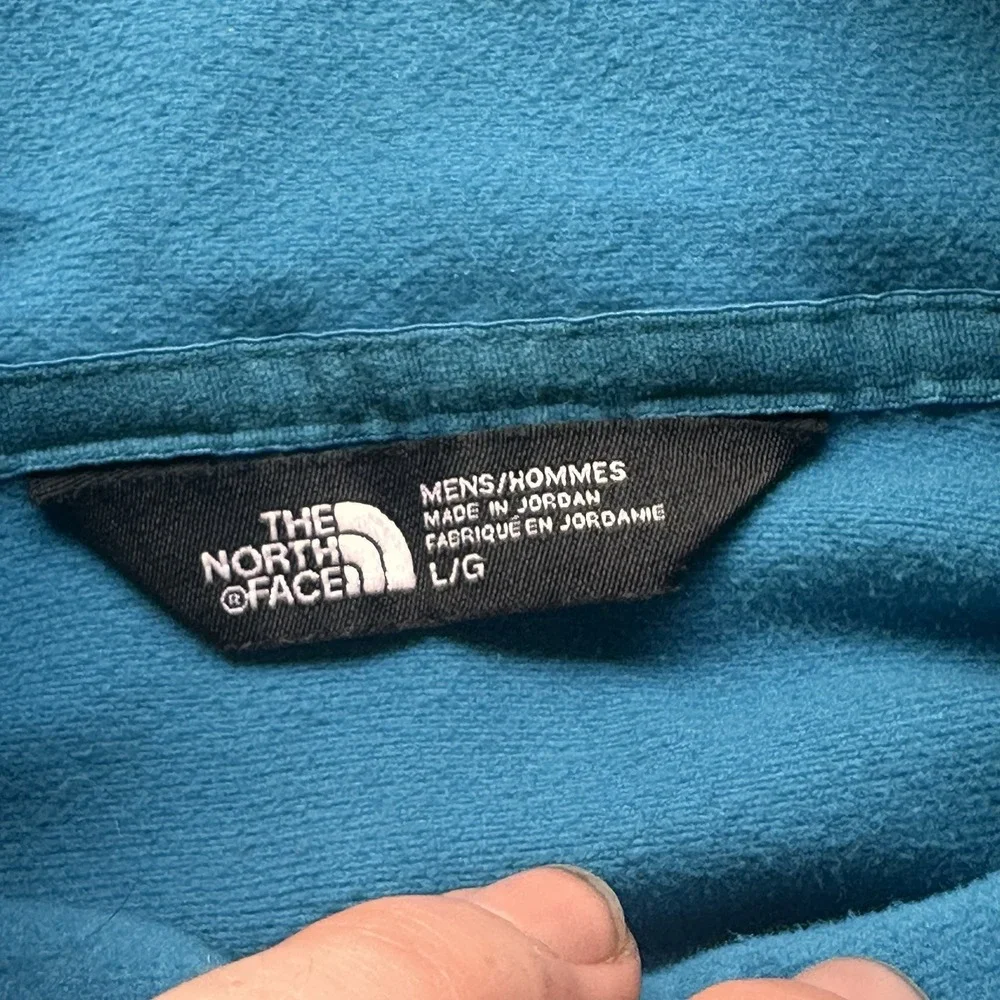 The North Face Pullover Mens Large Blue 1/4 Zip Long Sleeve Outdoor Hiking